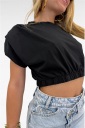 maglia crop spallino imbottito cropped